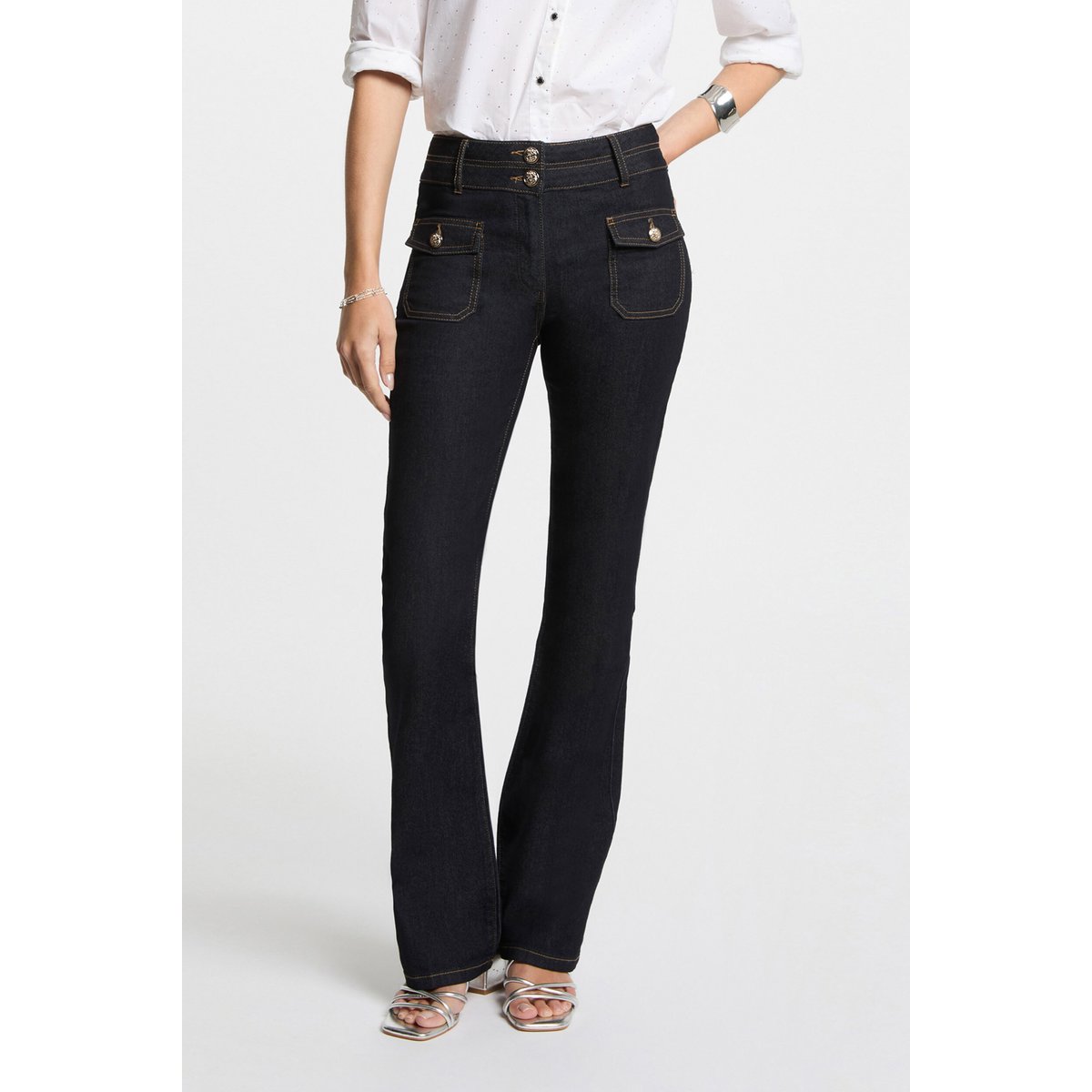 Jeans bootcut bleu, MORGAN