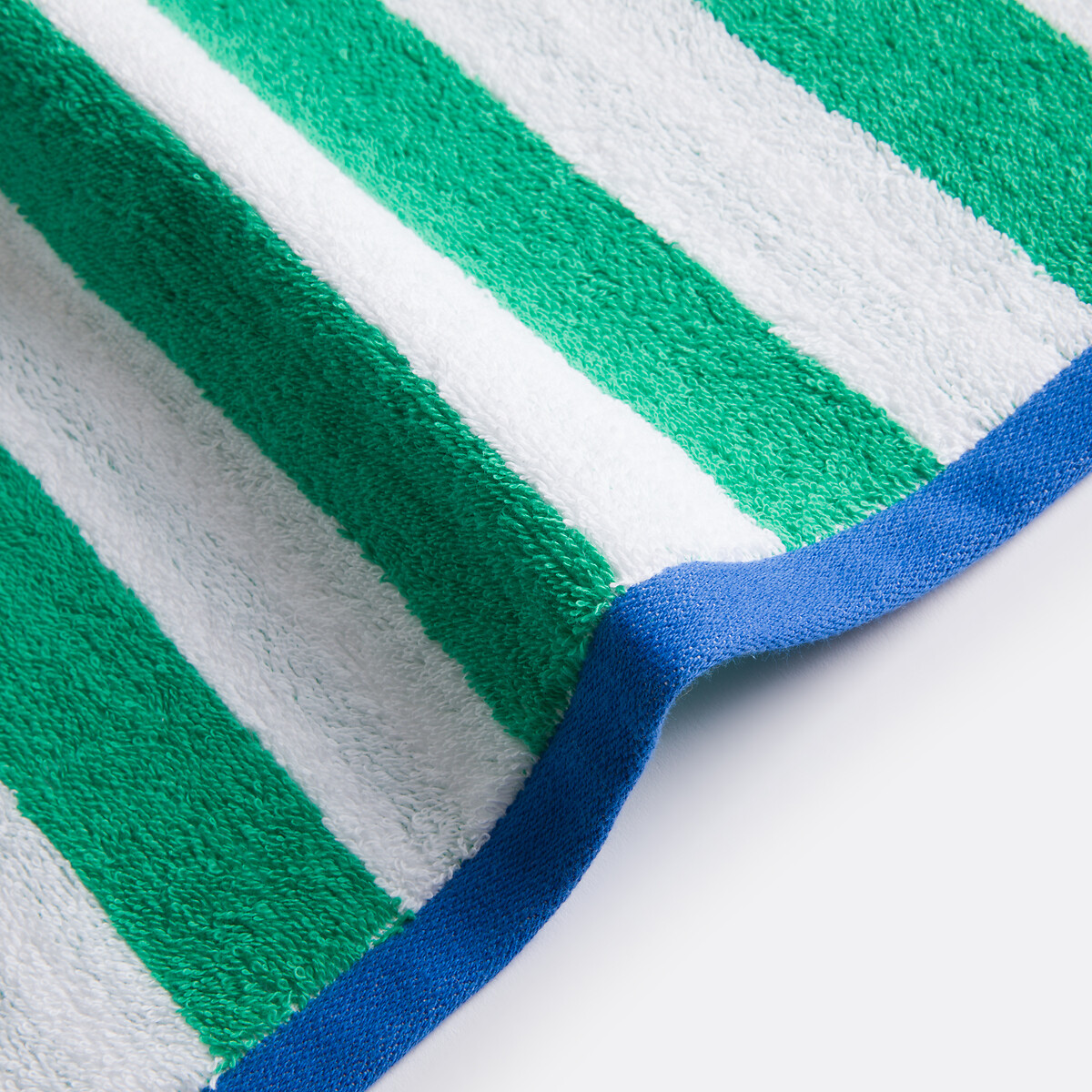 Handdoek in badstof 500g, Dani groen/wit, LA REDOUTE INTERIEURS