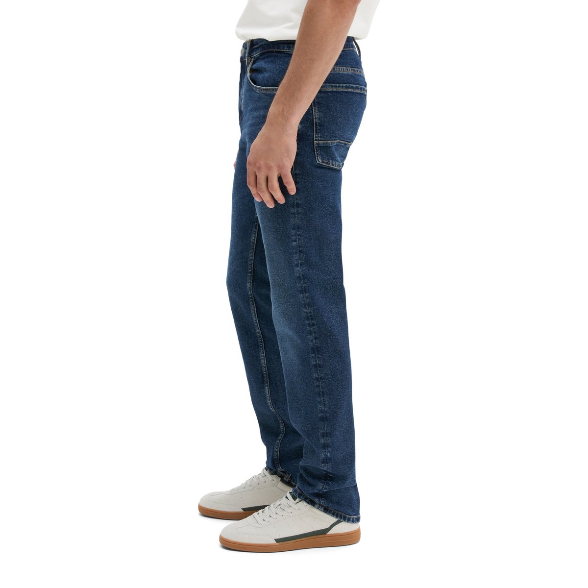 Jeans modèle Kemi regular en coton bio mélangé bleu foncé, MARC O'POLO