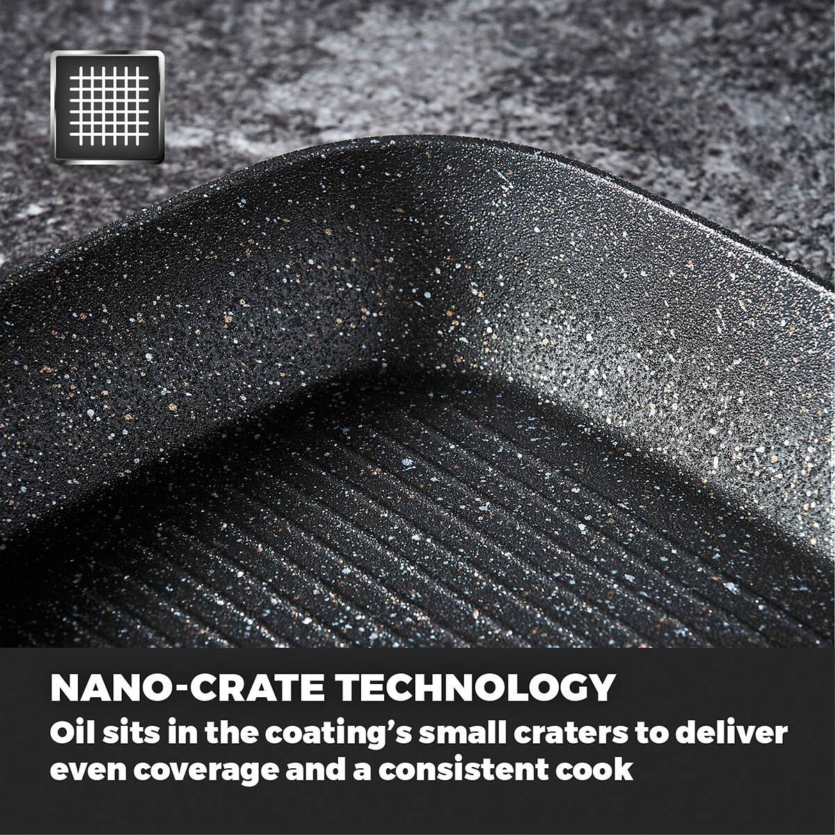 28cm Precision Non-Stick Grill Pan black, TOWER