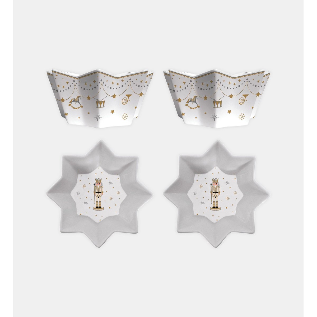 Coffret 2 bols étoile blanc, EASY LIFE