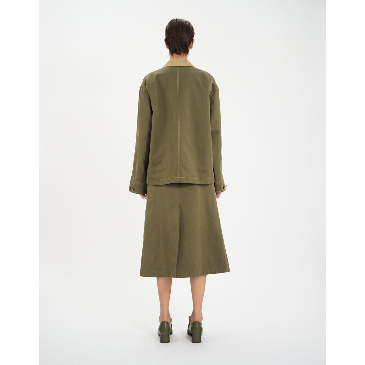Veste de travail Melchior en coton kaki khaki, INES DE LA FRESSANGE PARIS