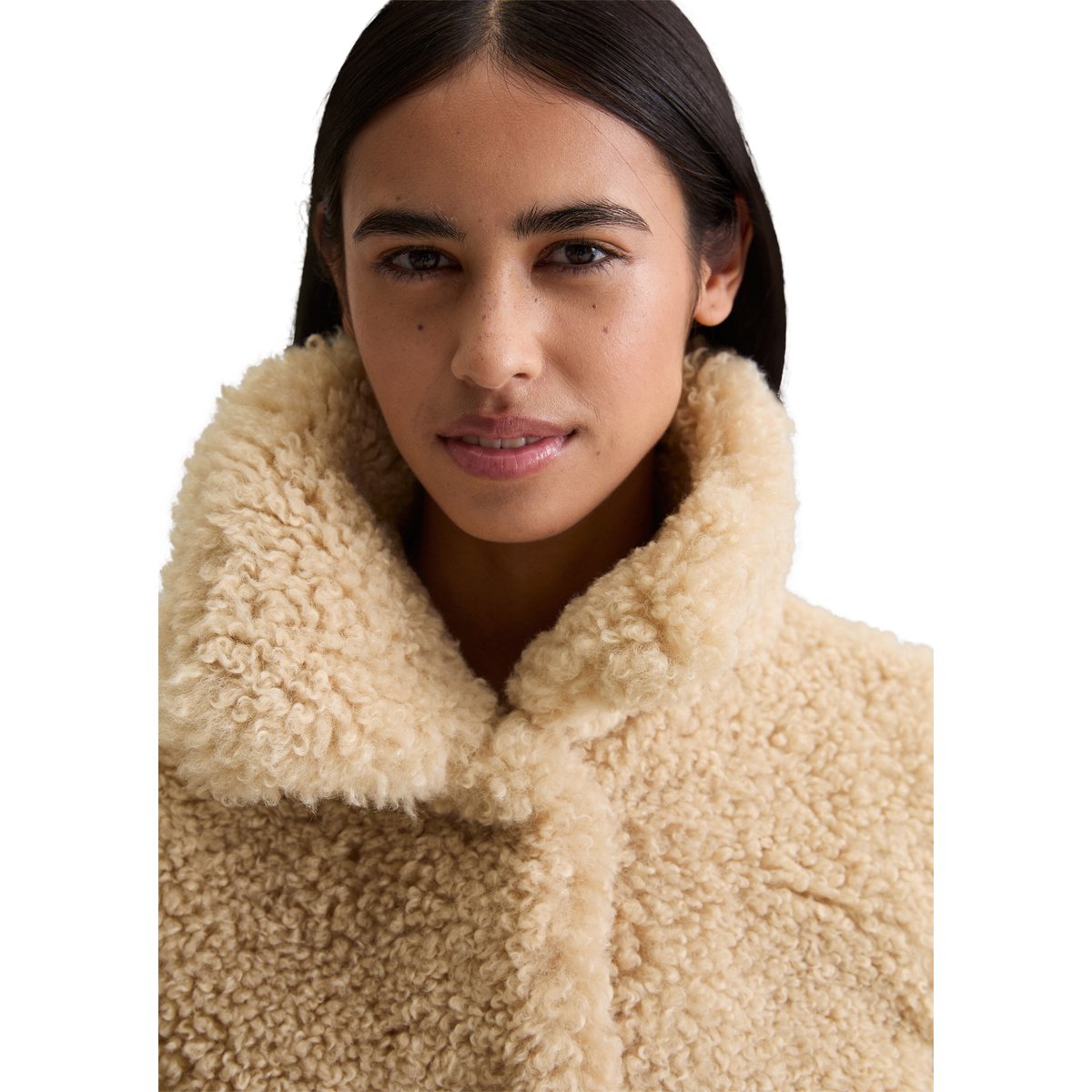 Veste en peluche régulière en peluche douce Curly blanc naturel, MARC O’POLO DENIM