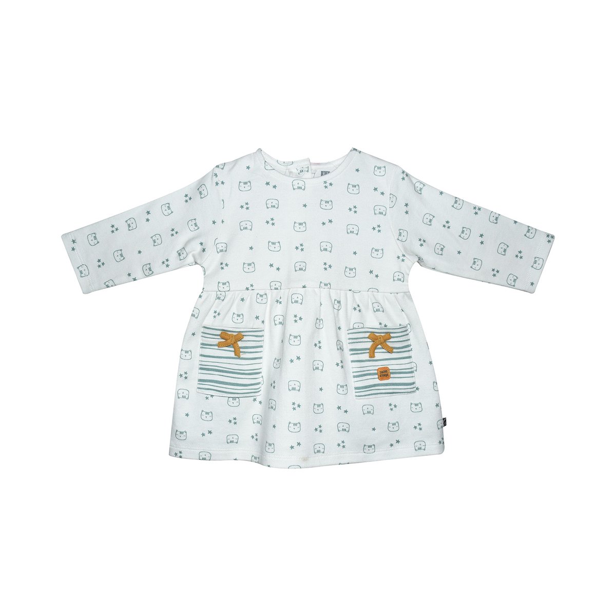 Robe bebe + bandeau finlande blanc, SUCRE D'ORGE