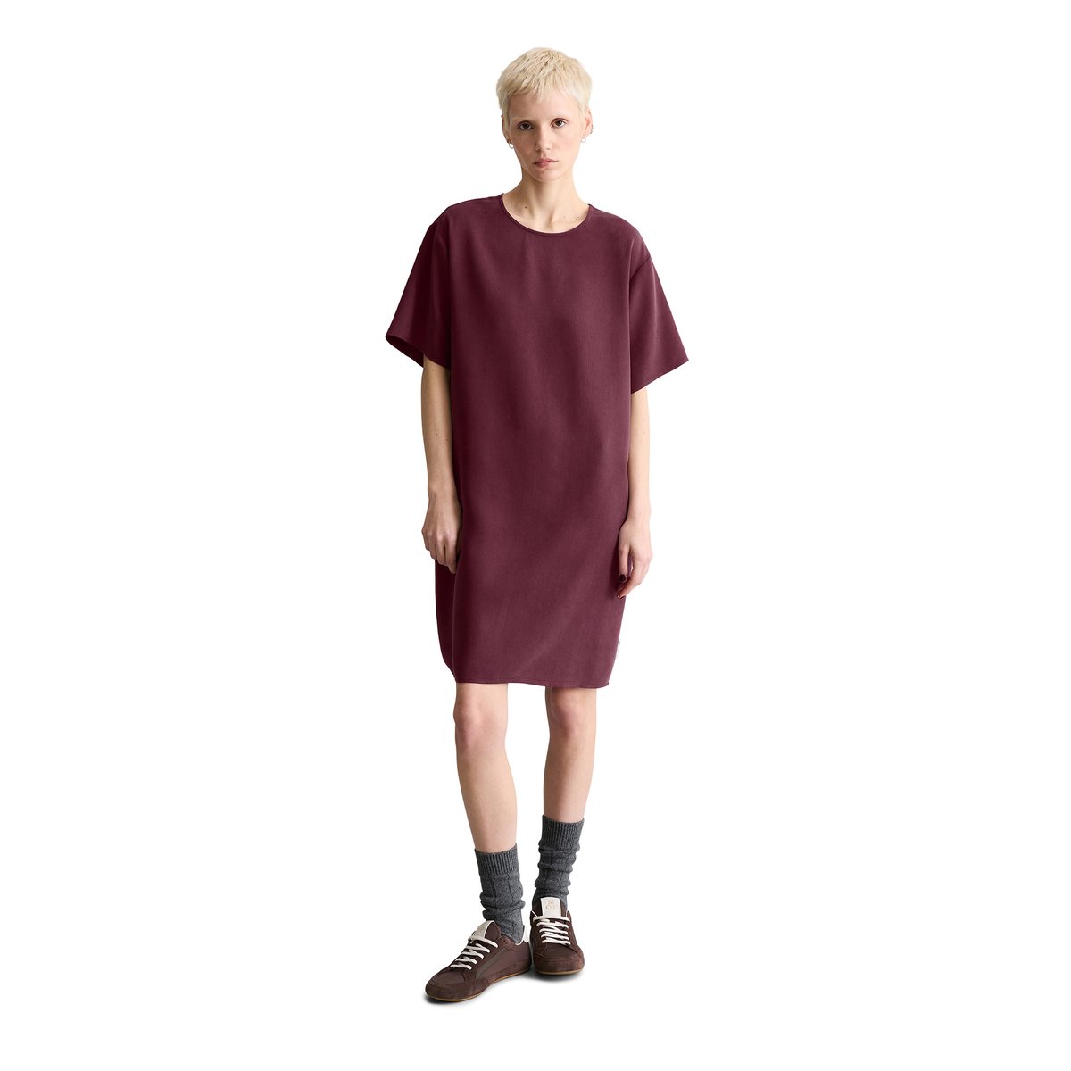 Robe courte relaxed en lyocell LENZING™ dunkelrot, MARC O’POLO DENIM