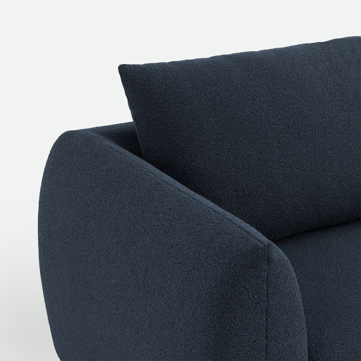 Canapé droit, 3 ou 4 places, en bouclette fine, EDITH bleu, LA REDOUTE INTERIEURS