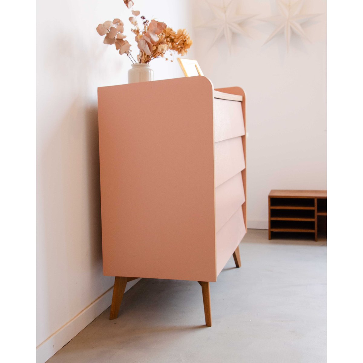 Commode en bois Garance N°661 - Bon état bois foncé, DEBONGOUT