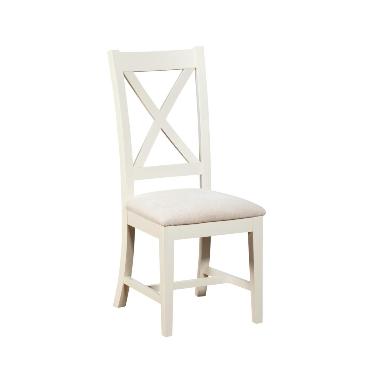 Chaise de salle à manger blanche à dossier croisé (x2) VELIA blanc, PIER IMPORT