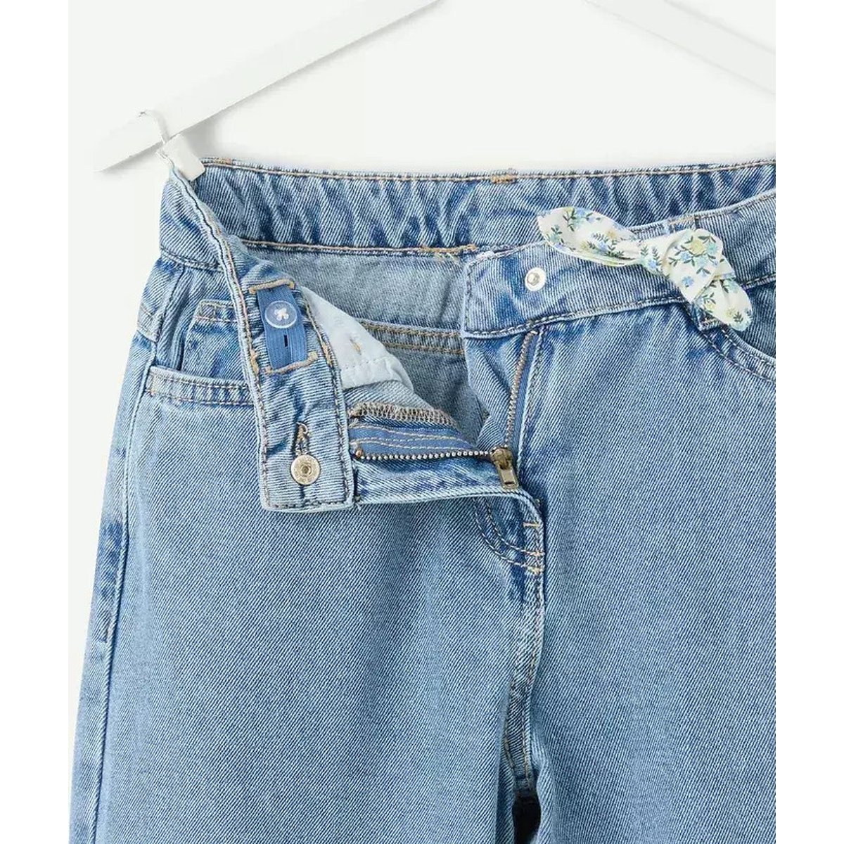 Jeans con taglio a botte denim blu , TAPE A L'OEIL