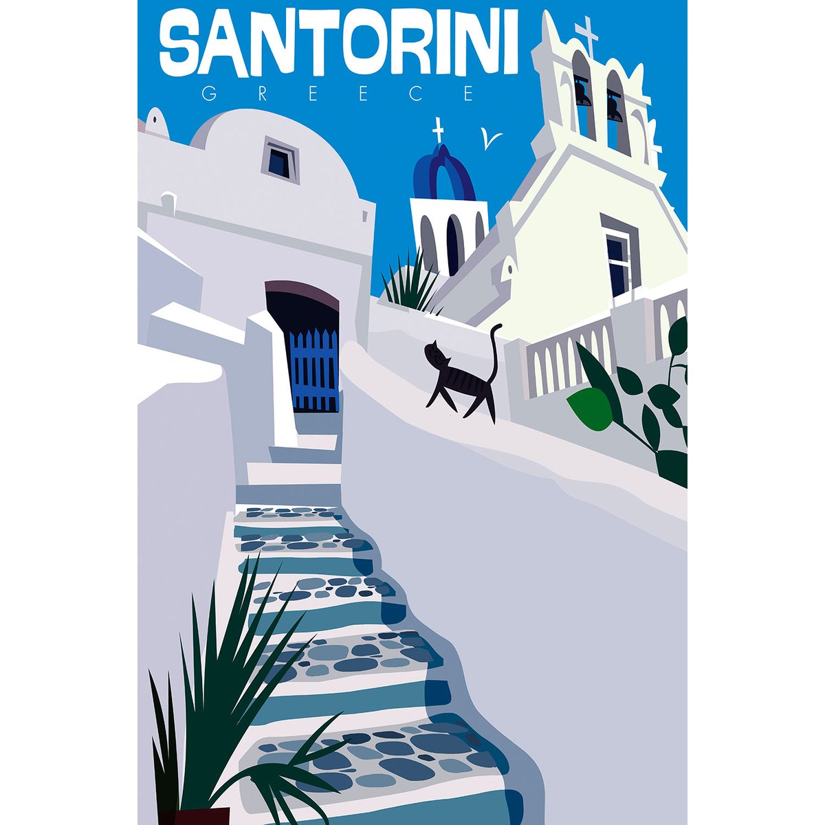 Tableau santorini tableau alu dibond, HEXOA