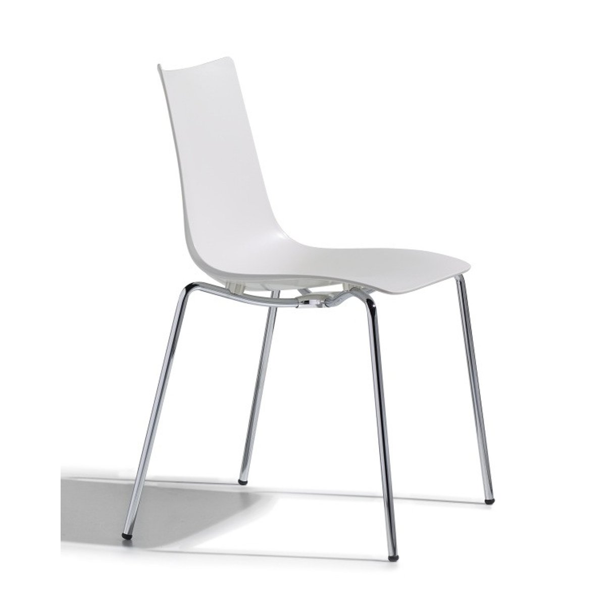 Chaise design empilable (lot de 4), ZEBRA blanc, SCAB DESIGN