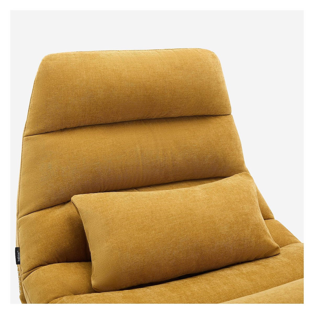 Fauteuil droit polyester ODERZO jaune moutarde, jaune, HABITAT