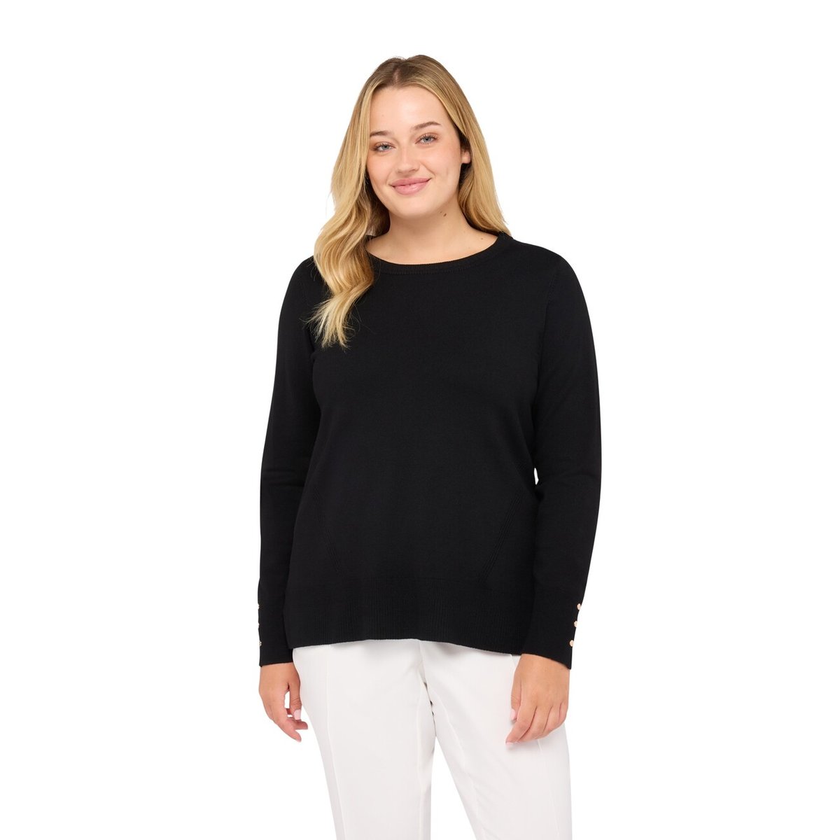 Pull col rond avec boutons aux poignets burgundy, FIORELLA RUBINO