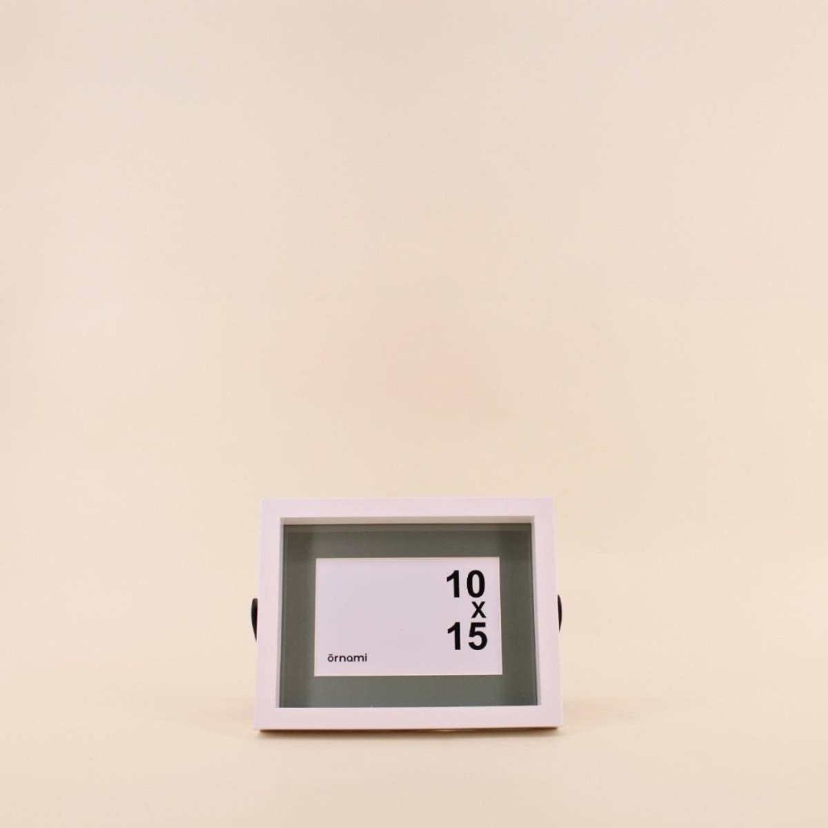 Cadre photo pied métal 10x15cm blanc, ORNAMI
