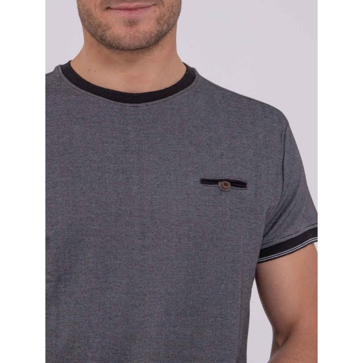 T-shirt Manches Courtes Col Rond Pur Coton Nomiko noir, RITCHIE