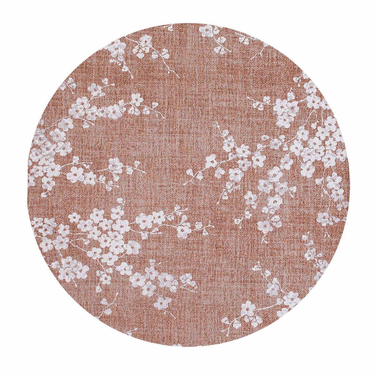 Tapis intérieur/extérieur tissé plat BURGUNDY rose, NOVATREND