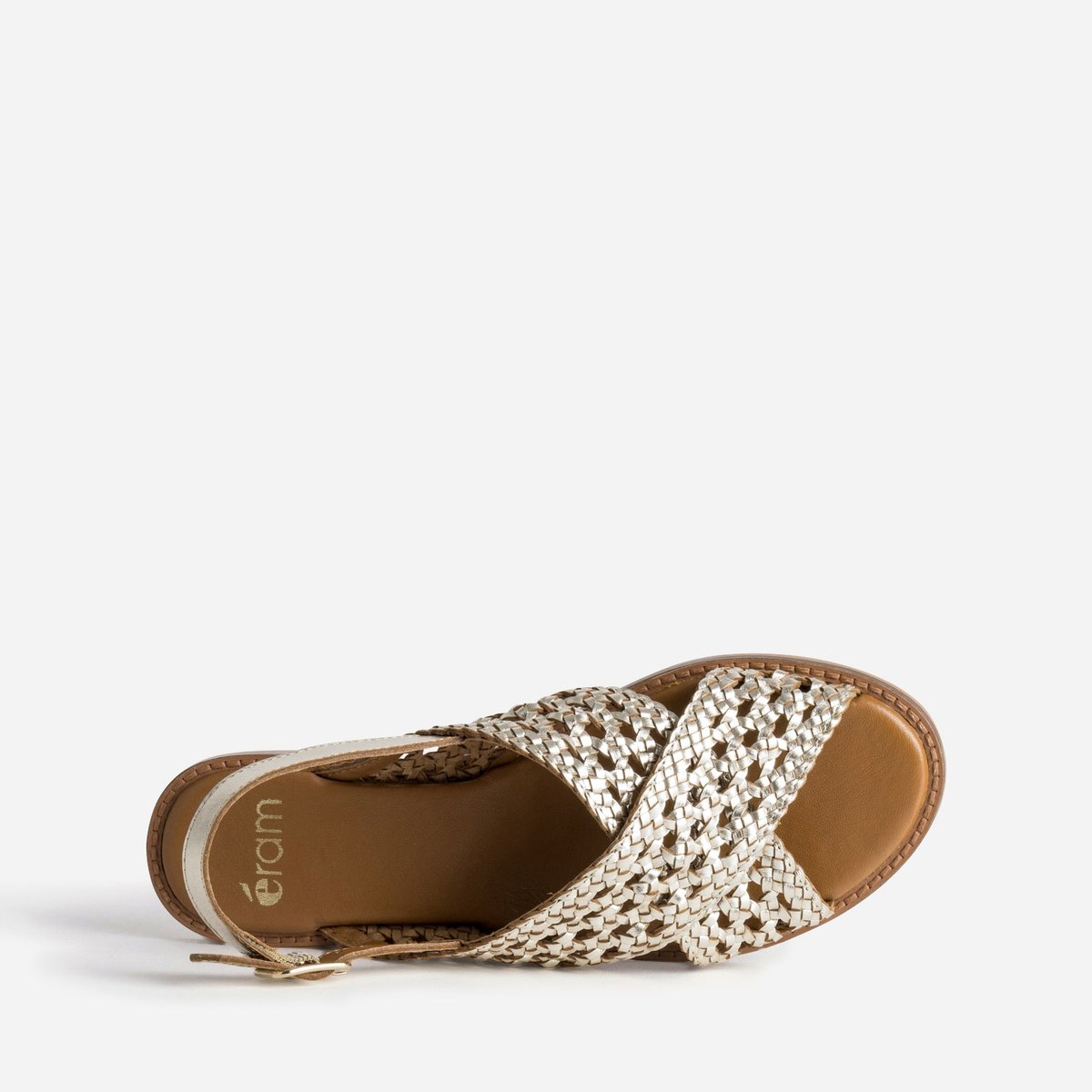 Sandale Plate en cuir SAVANAH or, ERAM