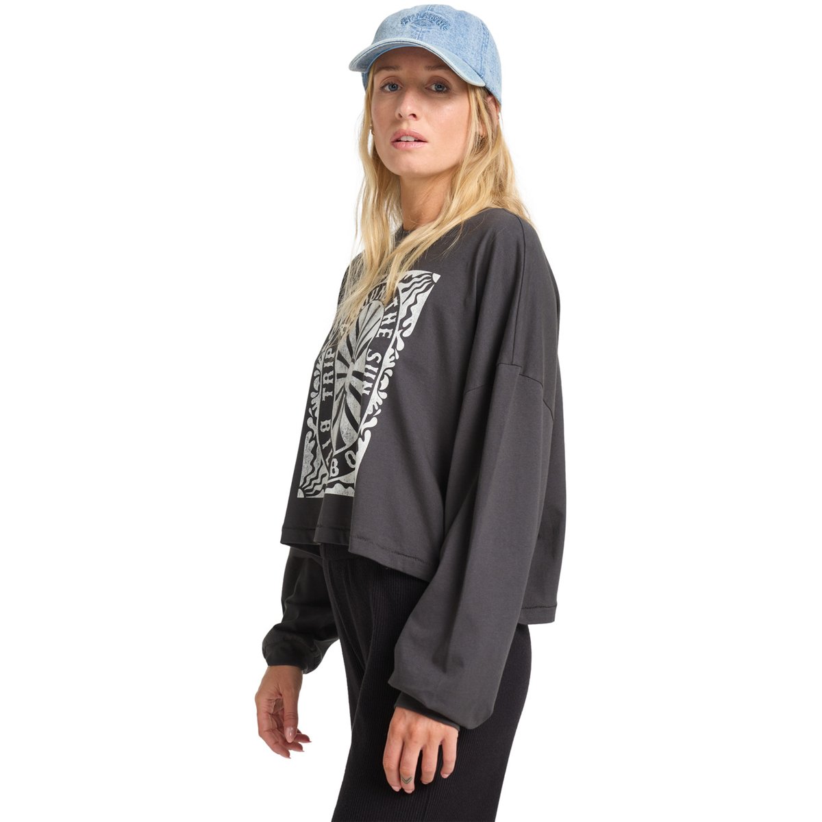 T shirt manches longues TRIP AROUND noir off black, BILLABONG