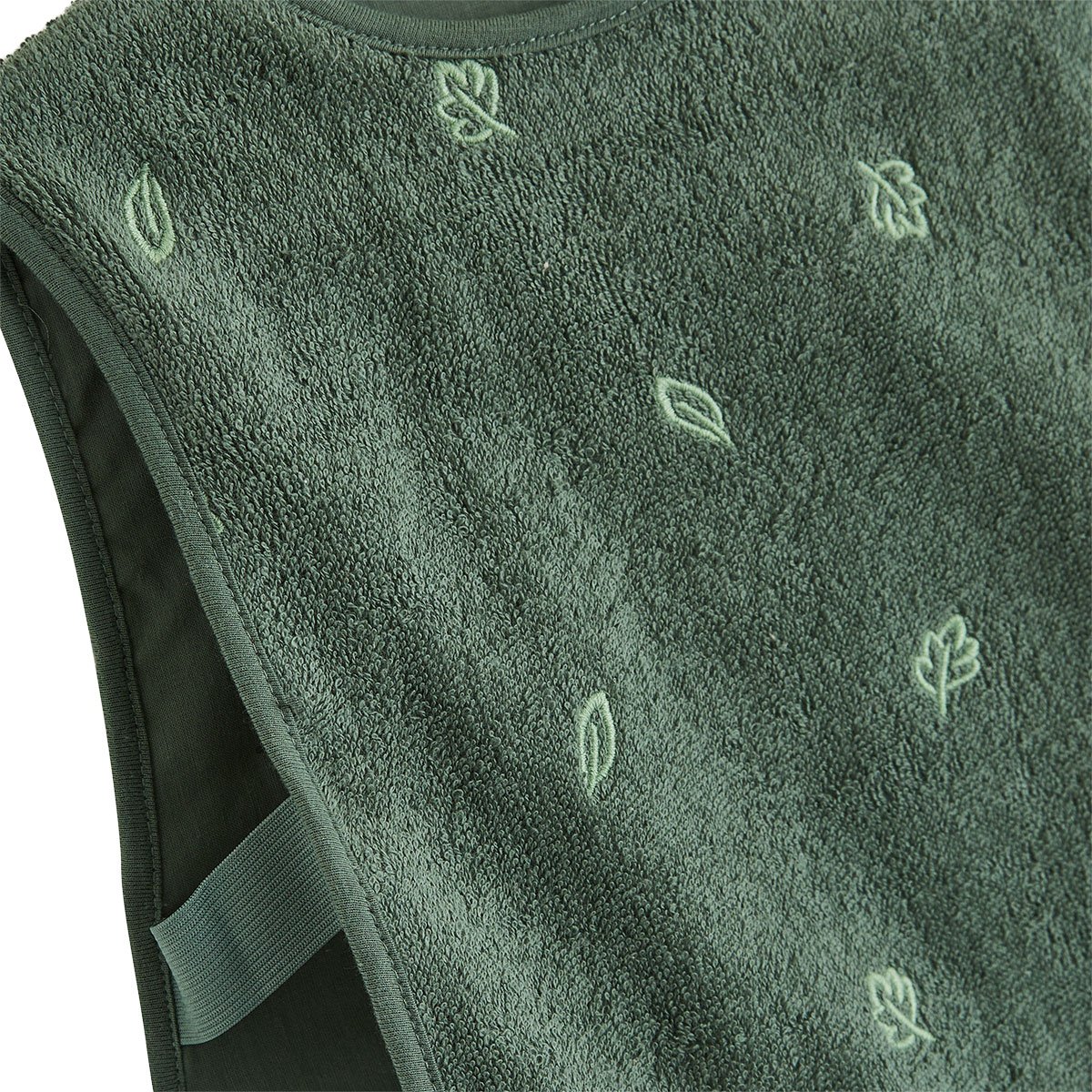 Lot de 2 bavoirs bébé en éponge Moka vert, PETIT BEGUIN