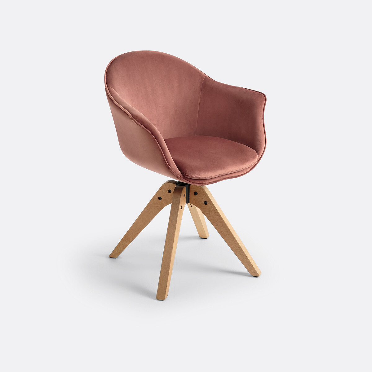 Fauteuil de bureau rotatif, Melona bois de rose, LA REDOUTE INTERIEURS