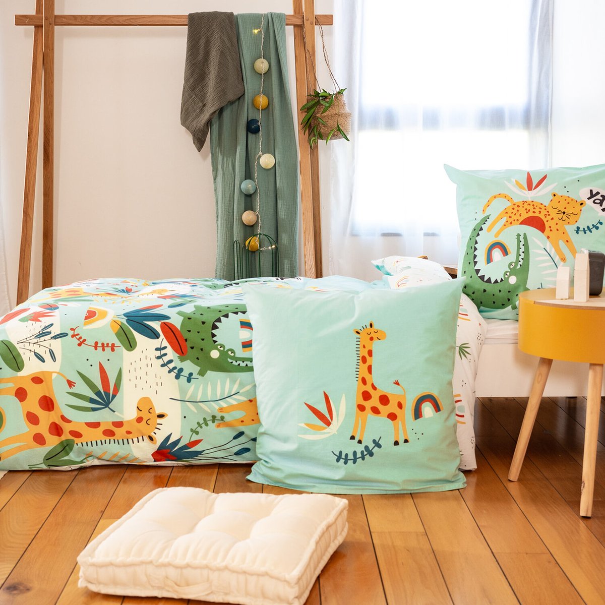 Parure de lit enfant coton, POUMBA blanc, C DESIGN HOME TEXTILE