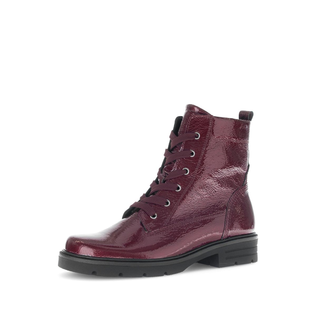 Bottines en cuir verni à talon décroché rouge, GABOR