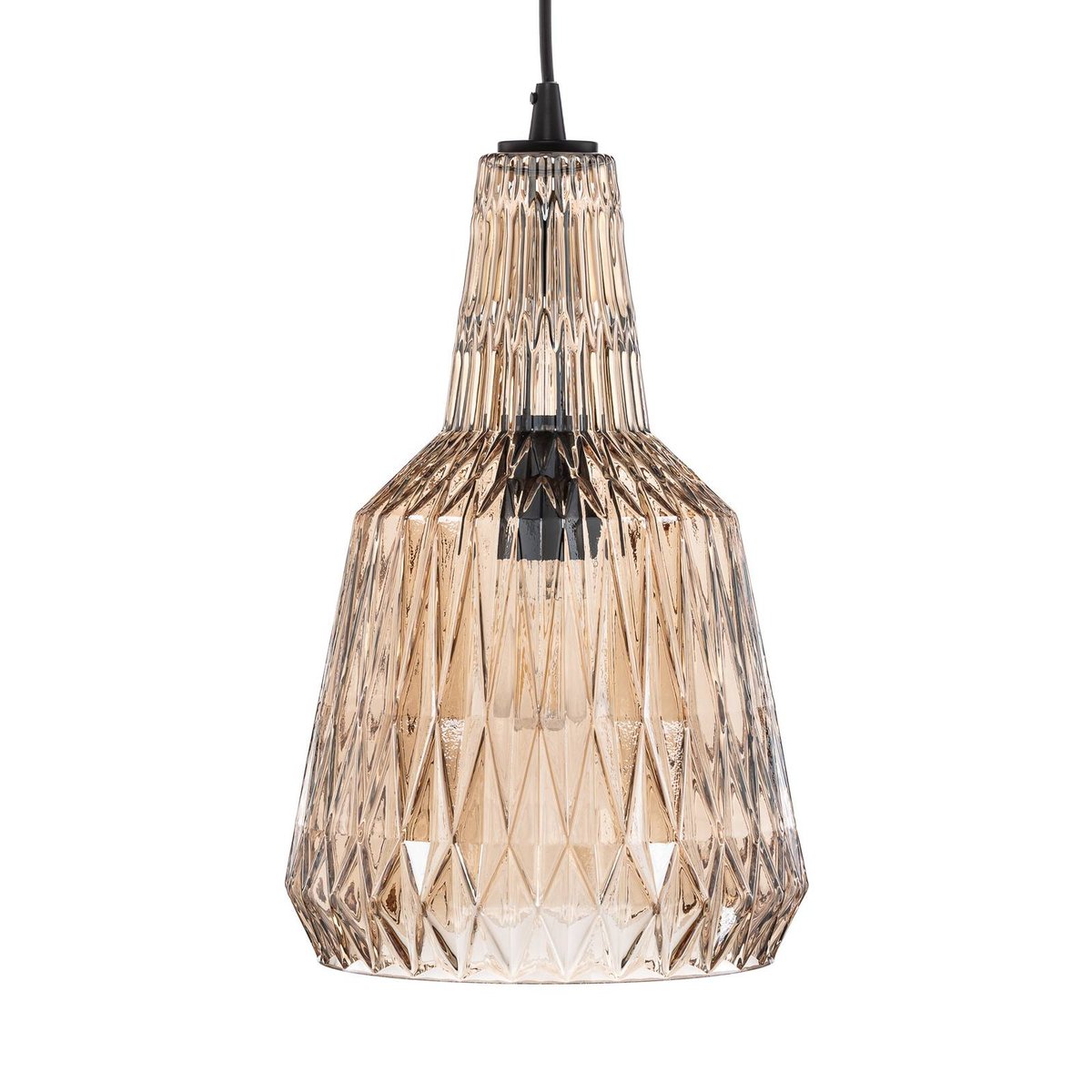 Suspension en verre vintage, Belarion ambre, LINDBY