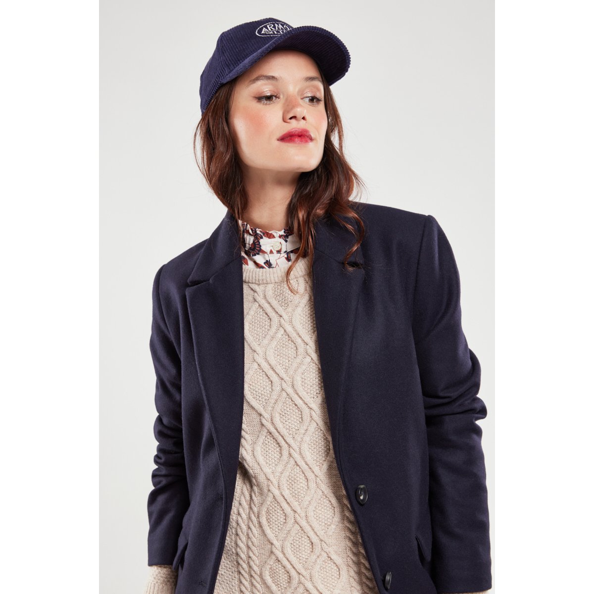 Veste blazer en drap de laine seal, ARMOR-LUX