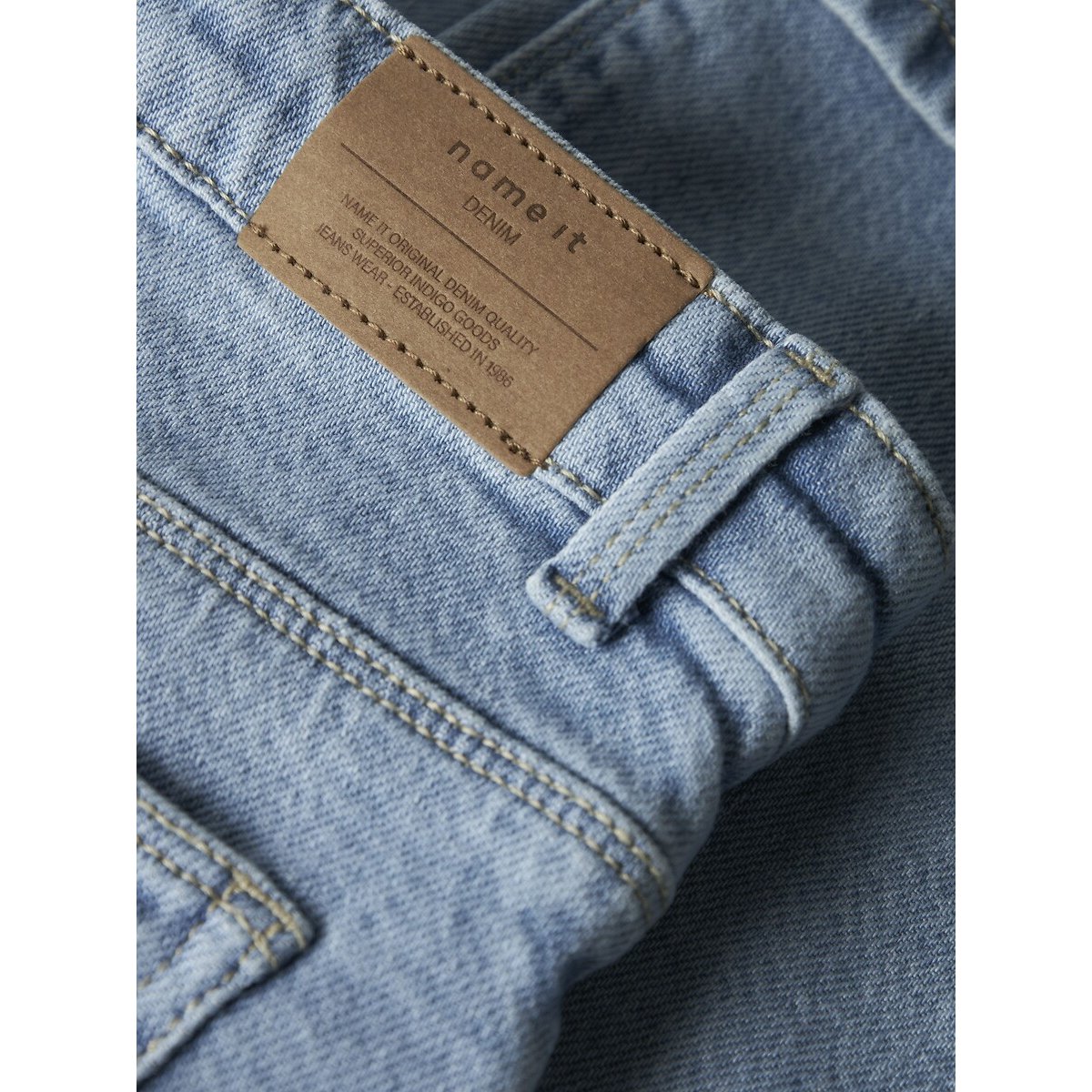 Jean droit, large bleu denim clair, NAME IT