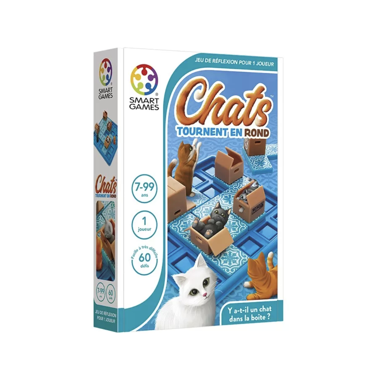 Chats tournent en rond jeu de réfléxion bleu, SMART GAMES