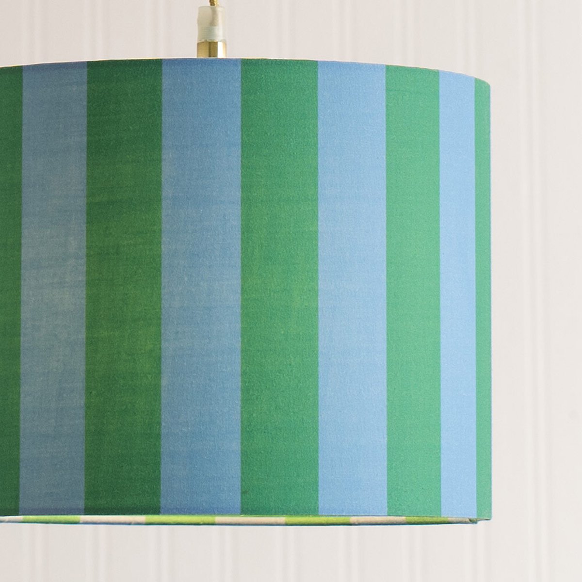 30cm Cory Striped Fabric Drum Shade blue, SO'HOME