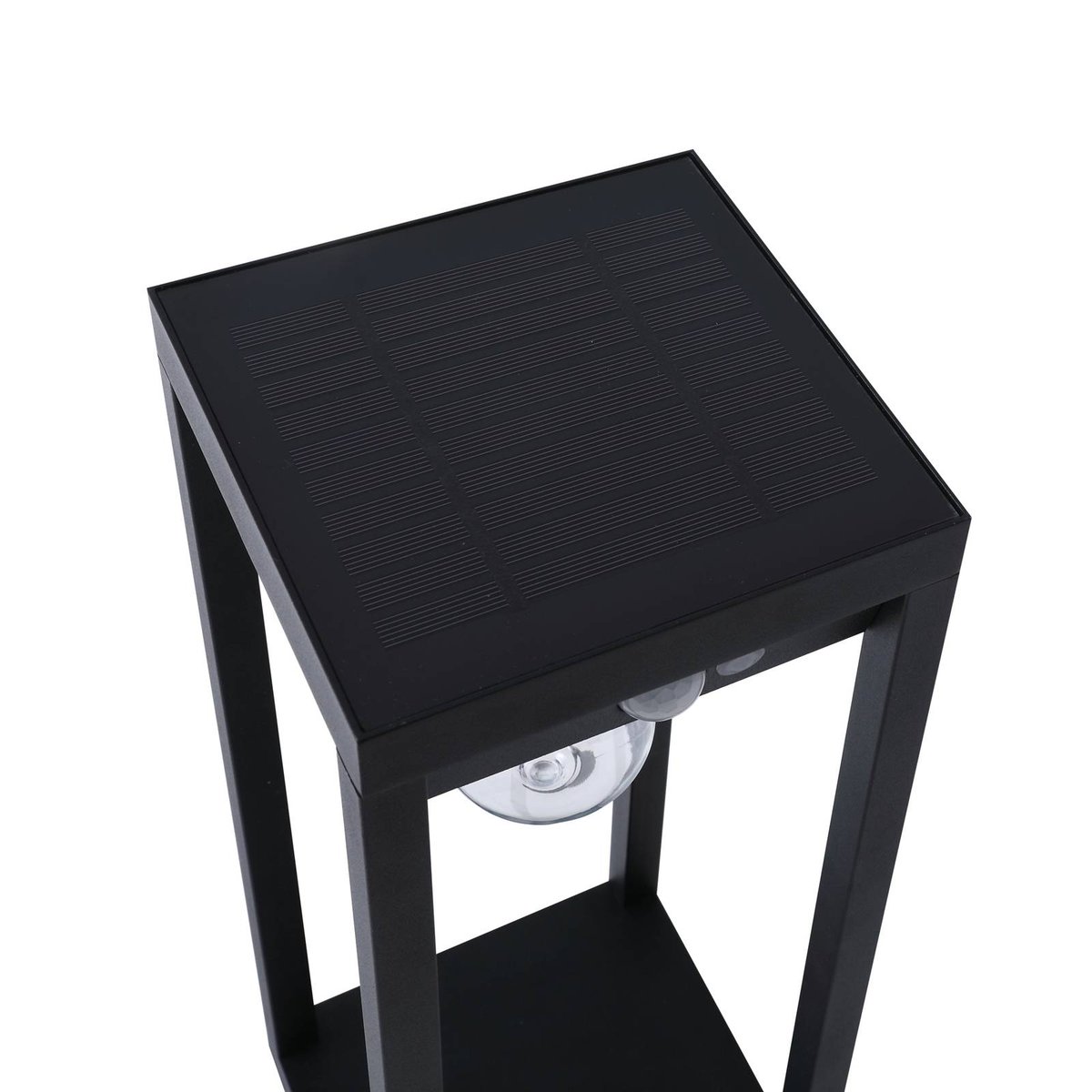 Borne connectée extérieure en aluminiumLED noir, transparent, LINDBY