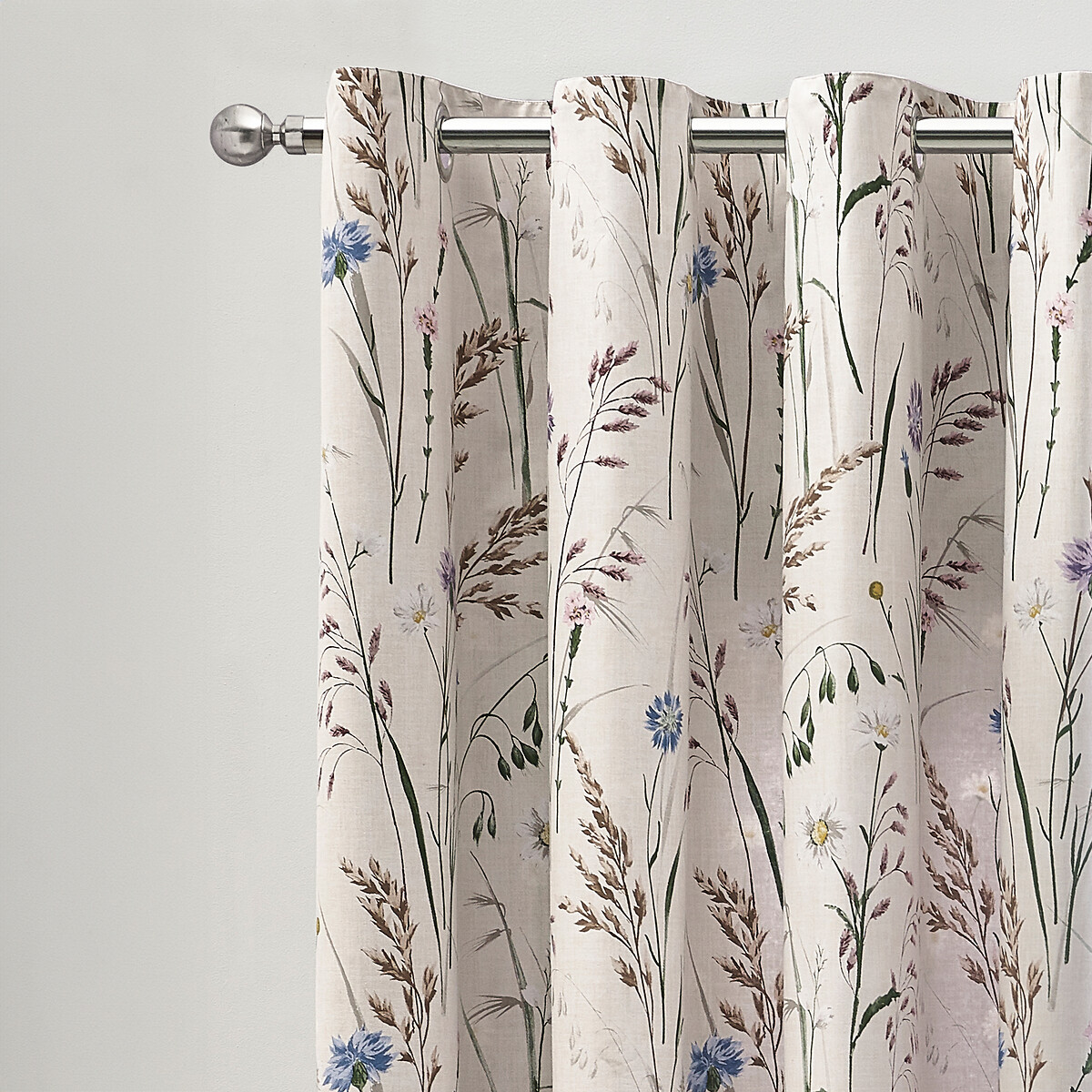Grasmere Floral Fully Reversible Eyelet Curtains light lilac, CATHERINE LANSFIELD