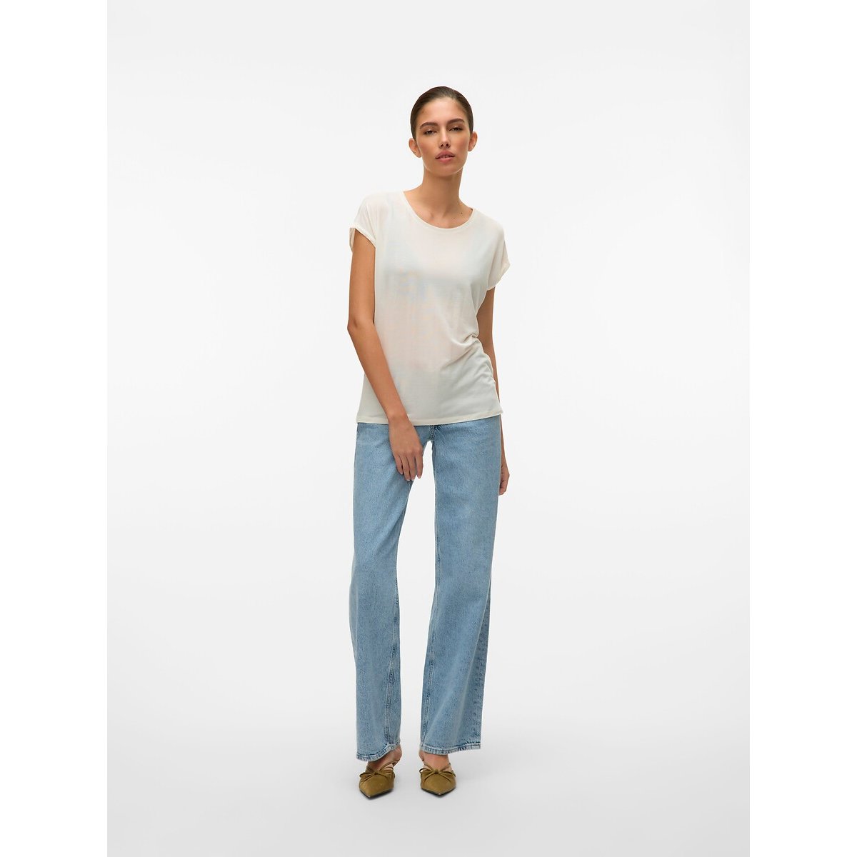 T-shirt a maniche corte bianco, VERO MODA