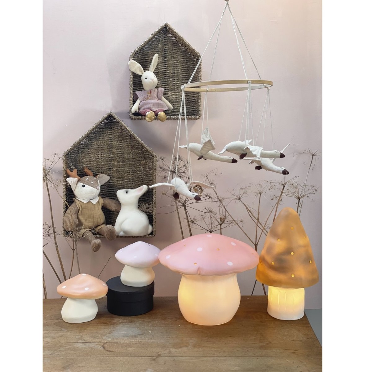 Mobile oies en coton beige, EGMONT TOYS