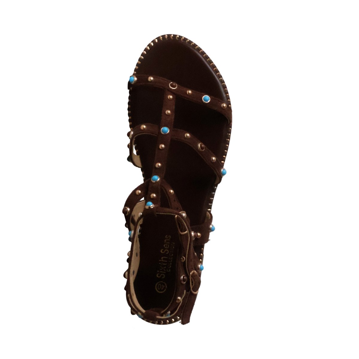 Sandales Plates à Brides Paris marron, ENZA NUCCI