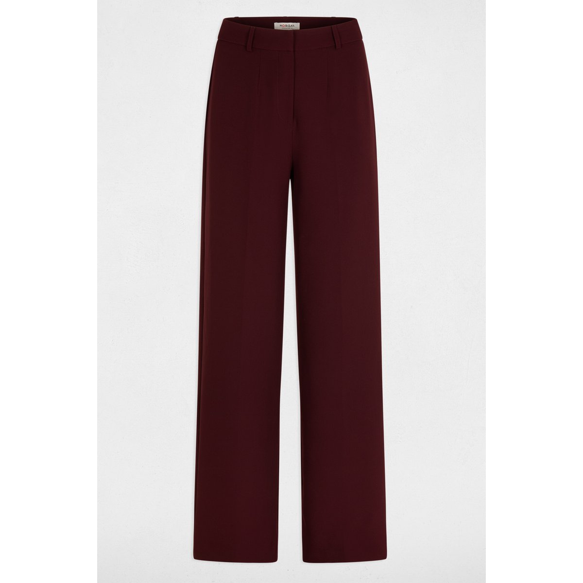 Pantalon droit à pinces prune, MORGAN