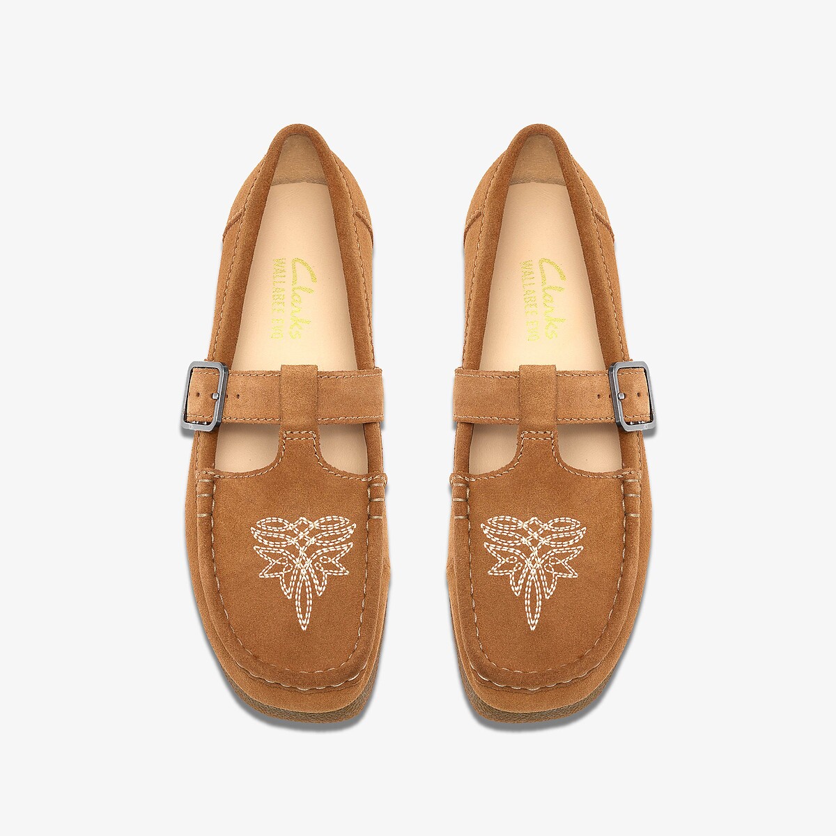 Ballerines en cuir suède, WALLABEE EVO BAR cannelle, CLARKS