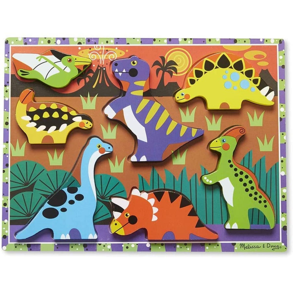 Chunky puzzle Dinosaures marron, MELISSA & DOUG