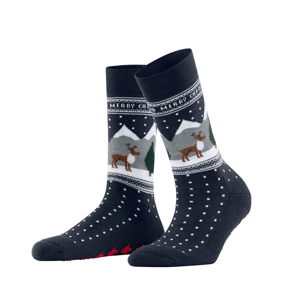Chaussettes White X-Mas Opaque space bleu, BURLINGTON