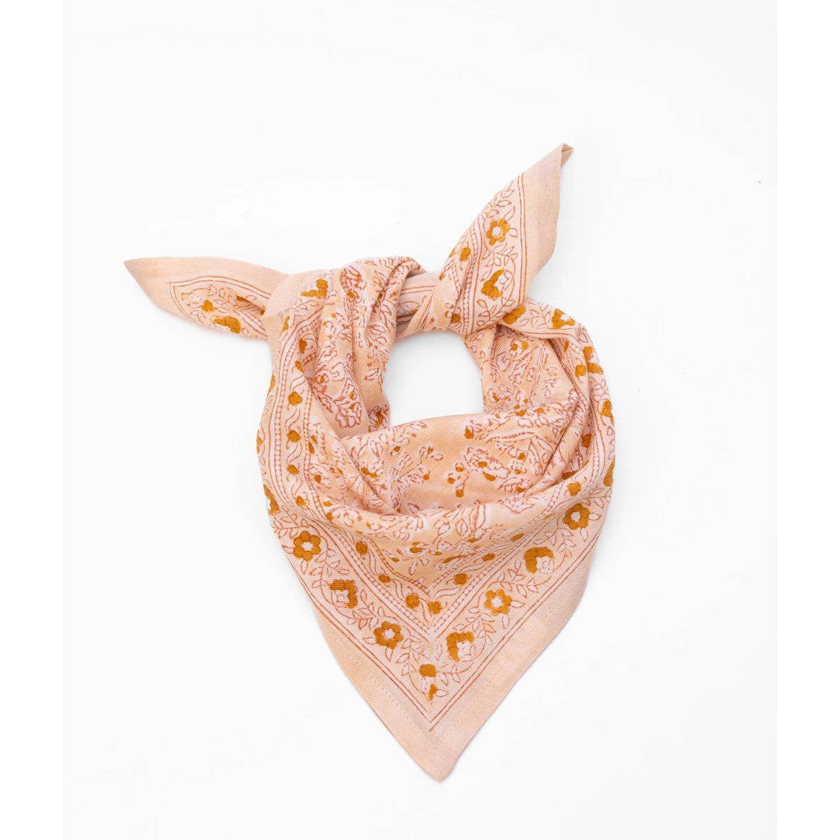 Foulard enfant en coton sarika poudre beige poudre, BINDI ATELIER
