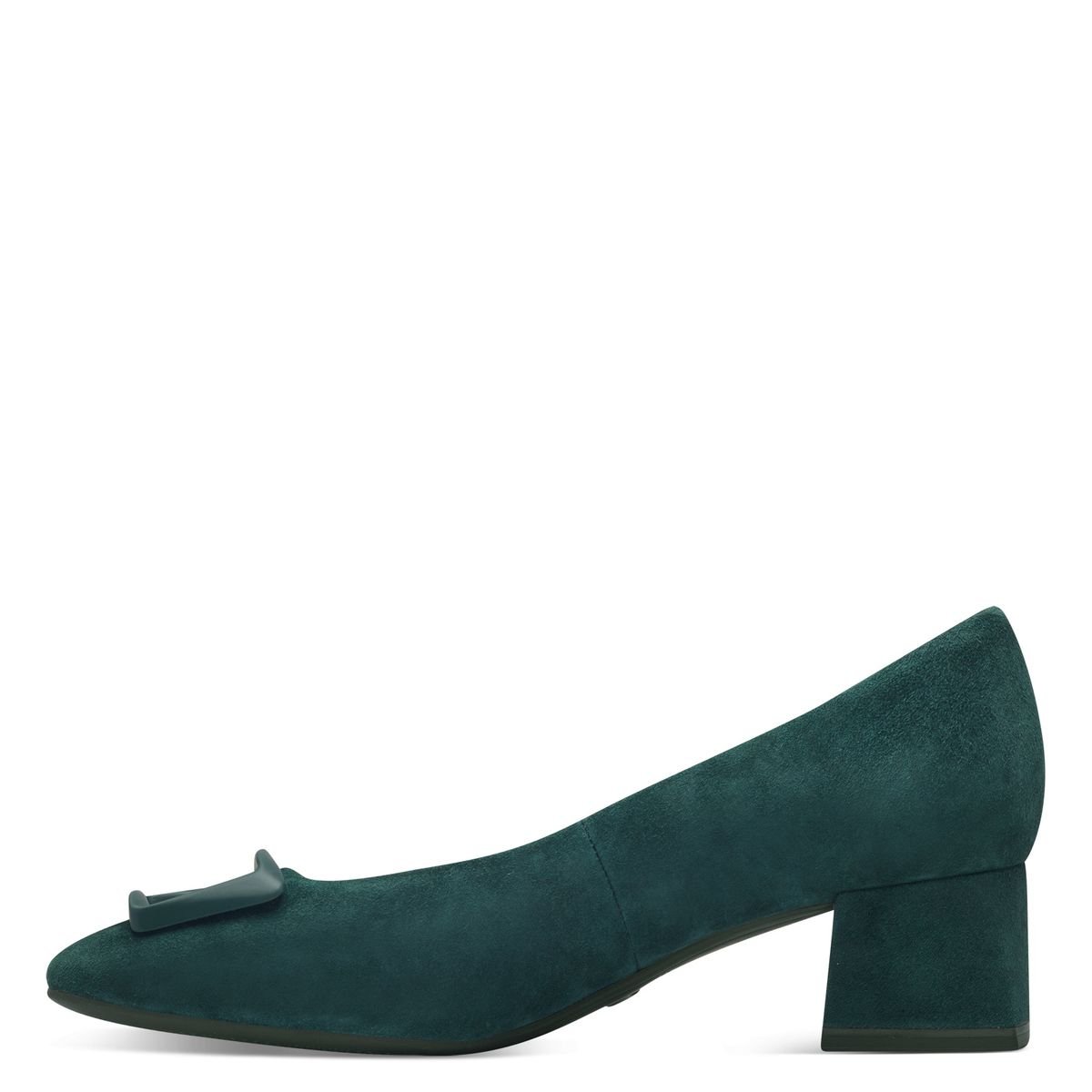 Escarpin en cuir daim vert, TAMARIS