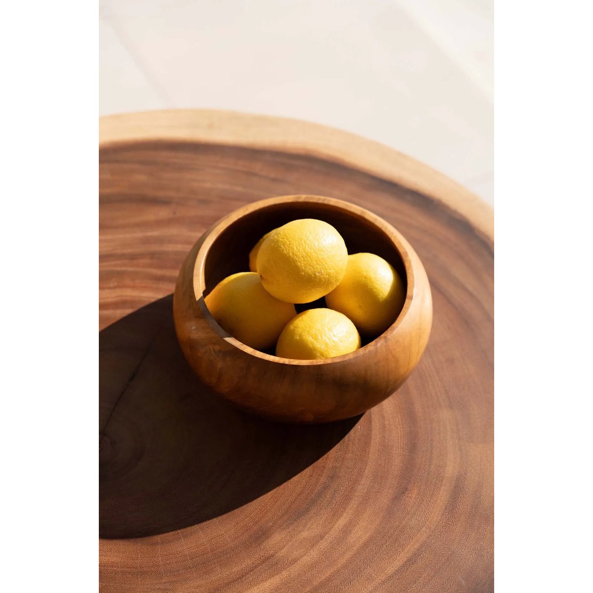 Coupe à fruits en bois de teck TEAK ROOT beige, BAZAR BIZAR