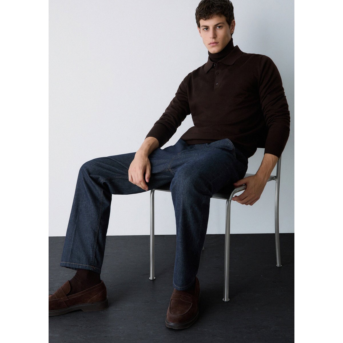 Mocassins homme en daim marron, LIU JO