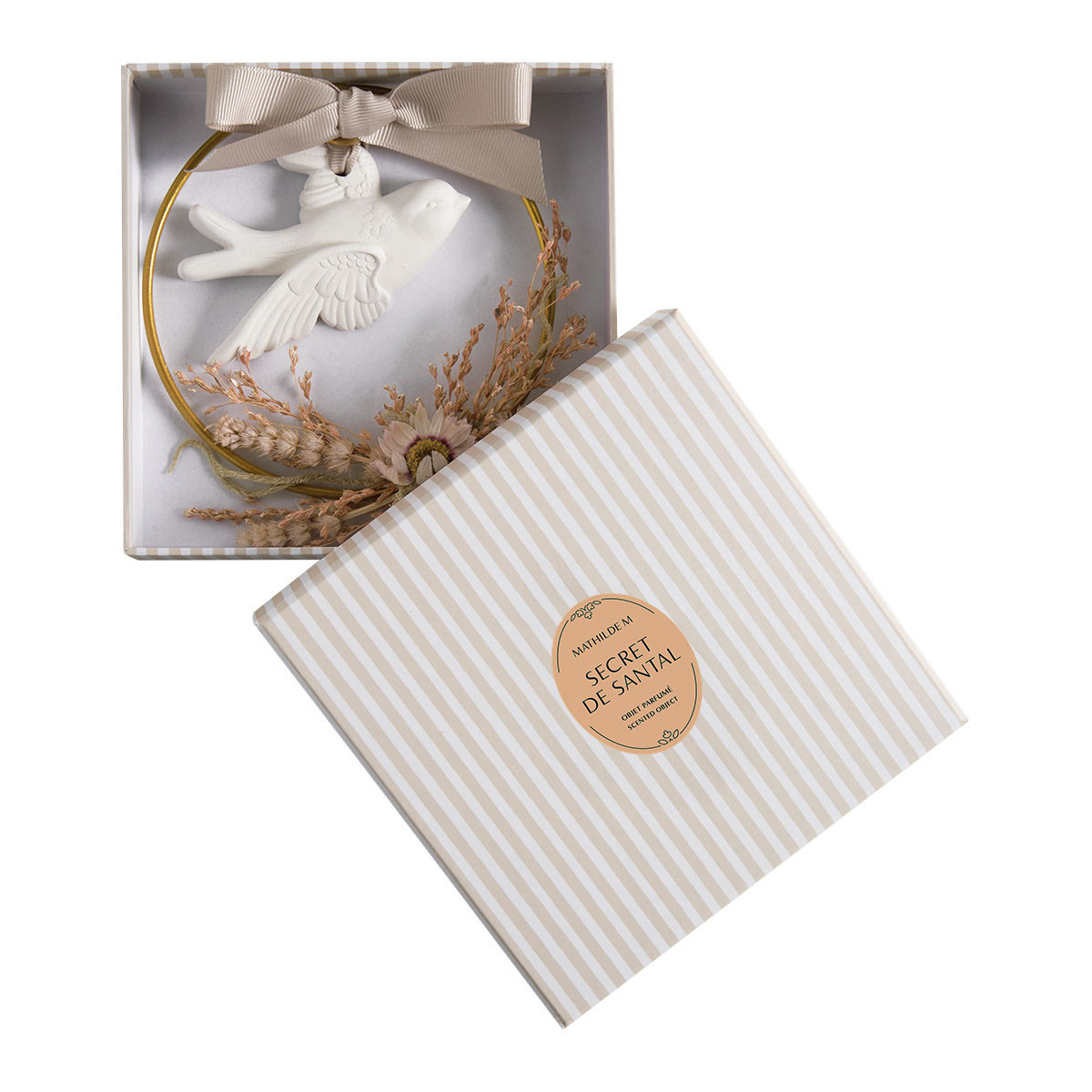 Couronne florale Colombe - Secret de Santal or, MATHILDE M