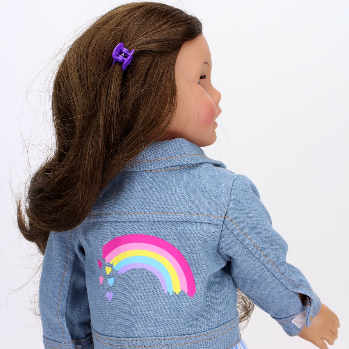 Veste Jean Poupée couleur unique, TEAMSON KIDS