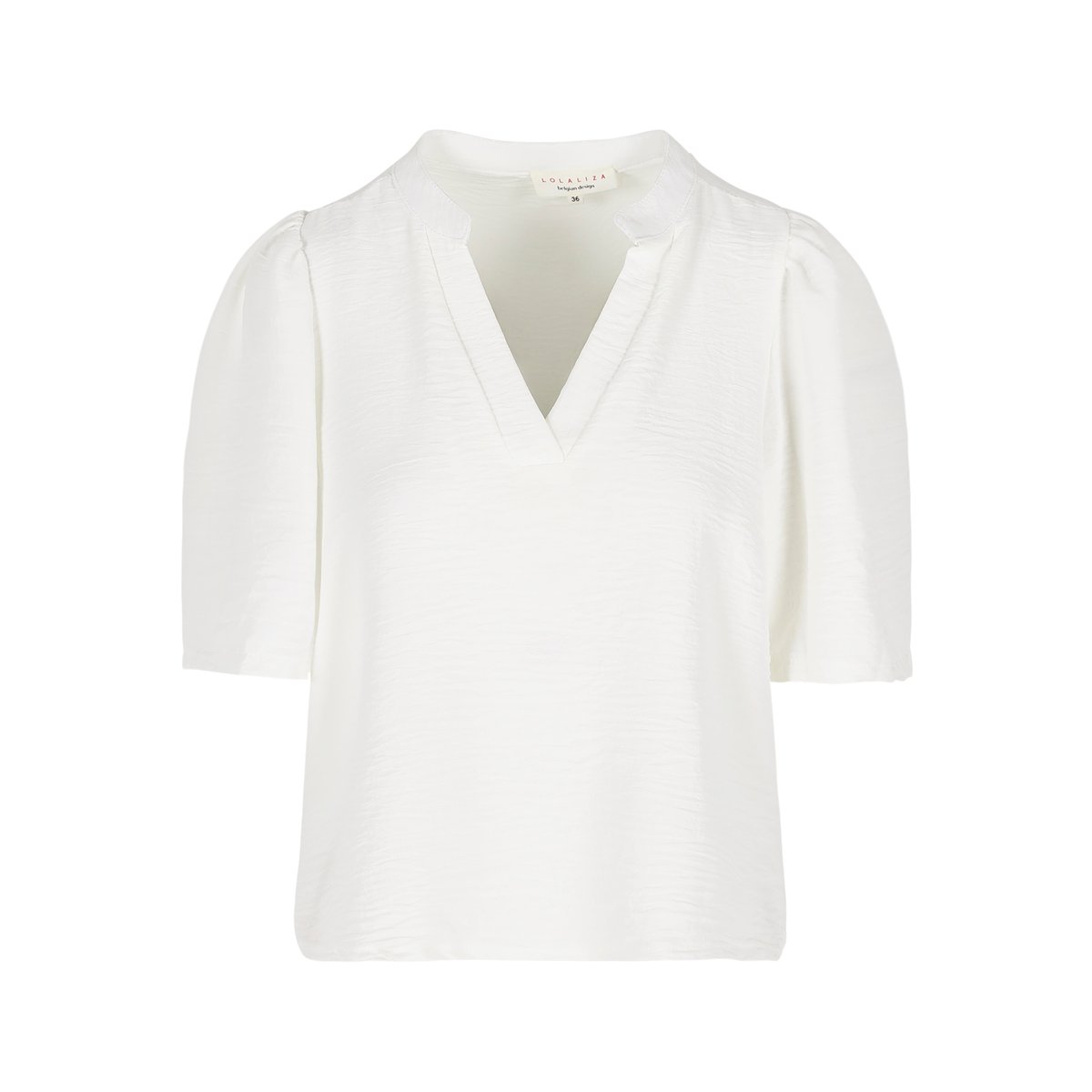Blouse col v blanc, LOLALIZA