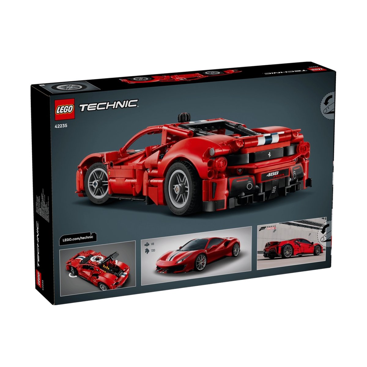 Voiture Ferrari 488 Pista rouge, LEGO
