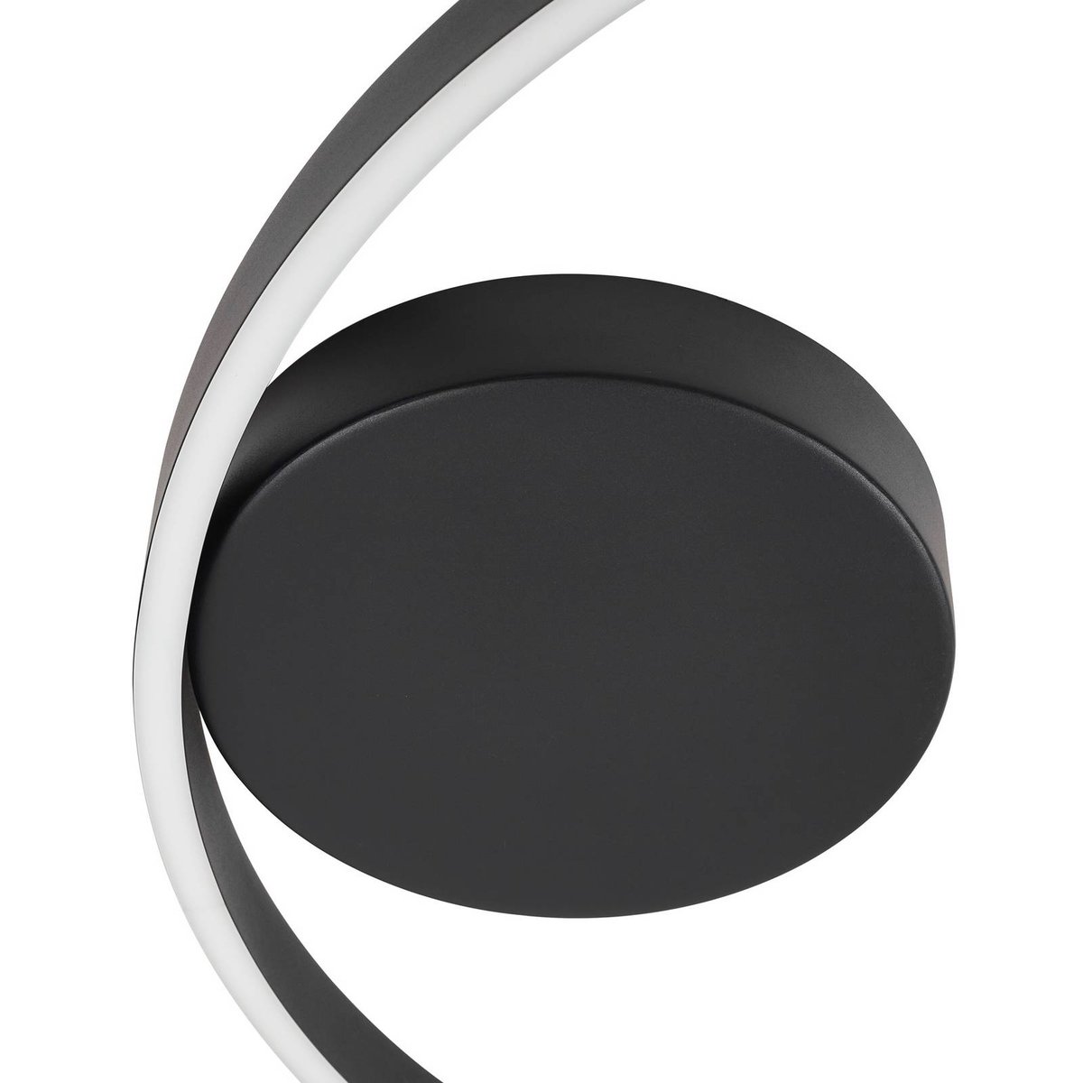 Plafonnier connecté en aluminium moderneLED noir, LUCANDE