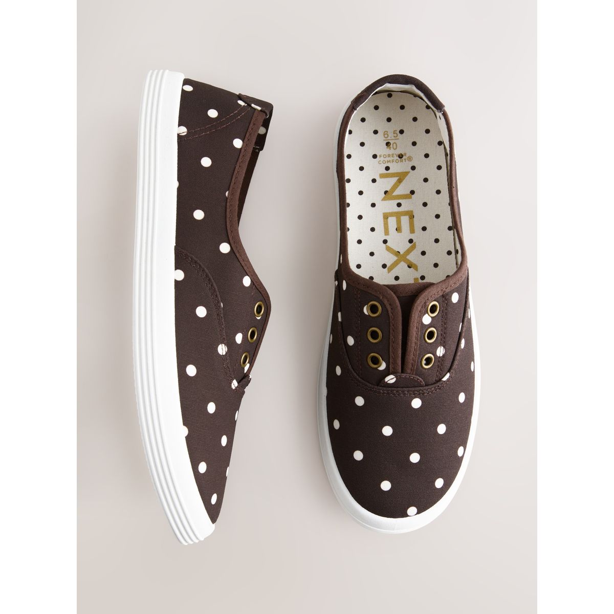 Tennis sans lacets forever comfort® marron chocolat, NEXT